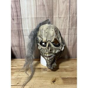 Deluxe Halloween Scary Skeleton Blue Veins Mask 2000 Mask Illusions Vtg